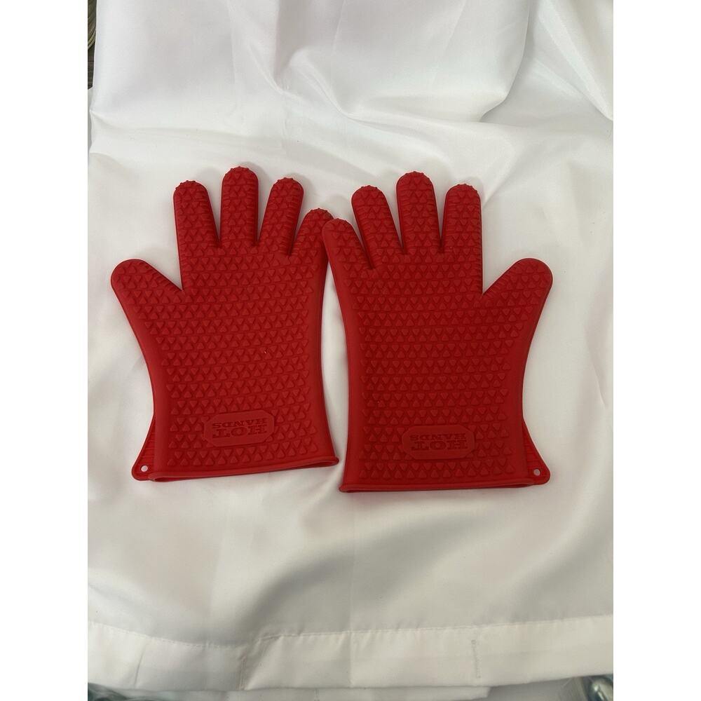 Pair Of Silicone Hot Hands Oven Mits